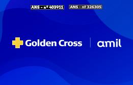 Banner com os logos da golden cross e amil